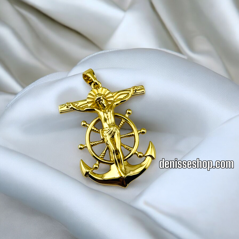 14K ANCHOR MEN PENDANT