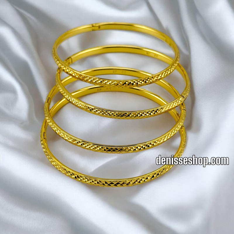 14K FASHION GOLD BANGLE BR484