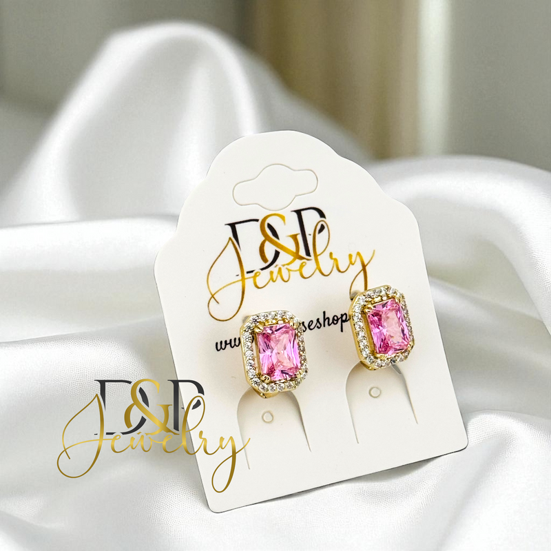 14K PINK EARRING E916