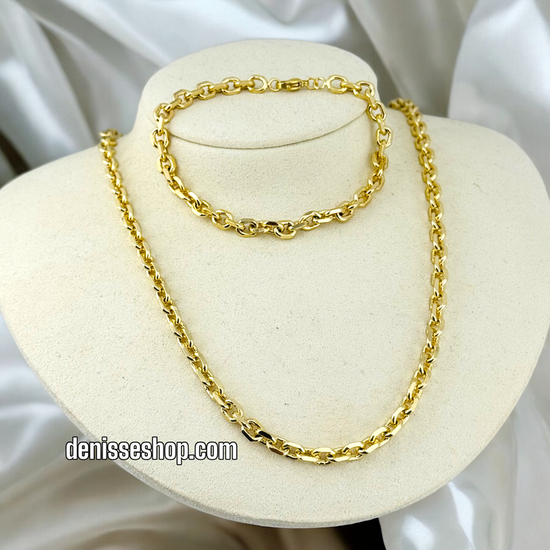 14K GOLD / NECKLACE/ BRACELET SET N66