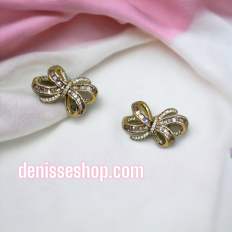 14k Bow Earrings E234