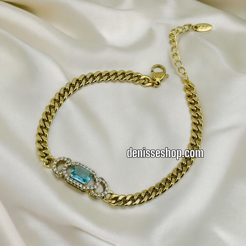 14K LIGHT BLUE BRACELET BR390