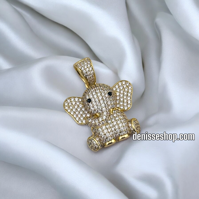 14K BABY ELEPHANT BIG PENDANT P656