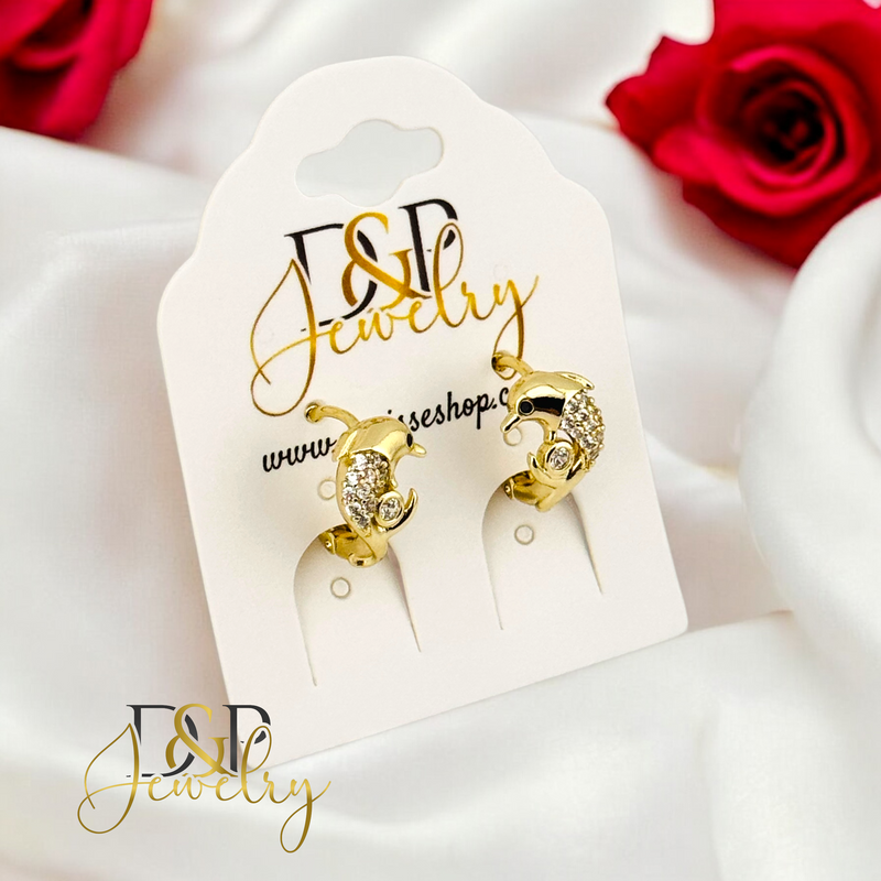 14K D0LPHIN EARRING HP655