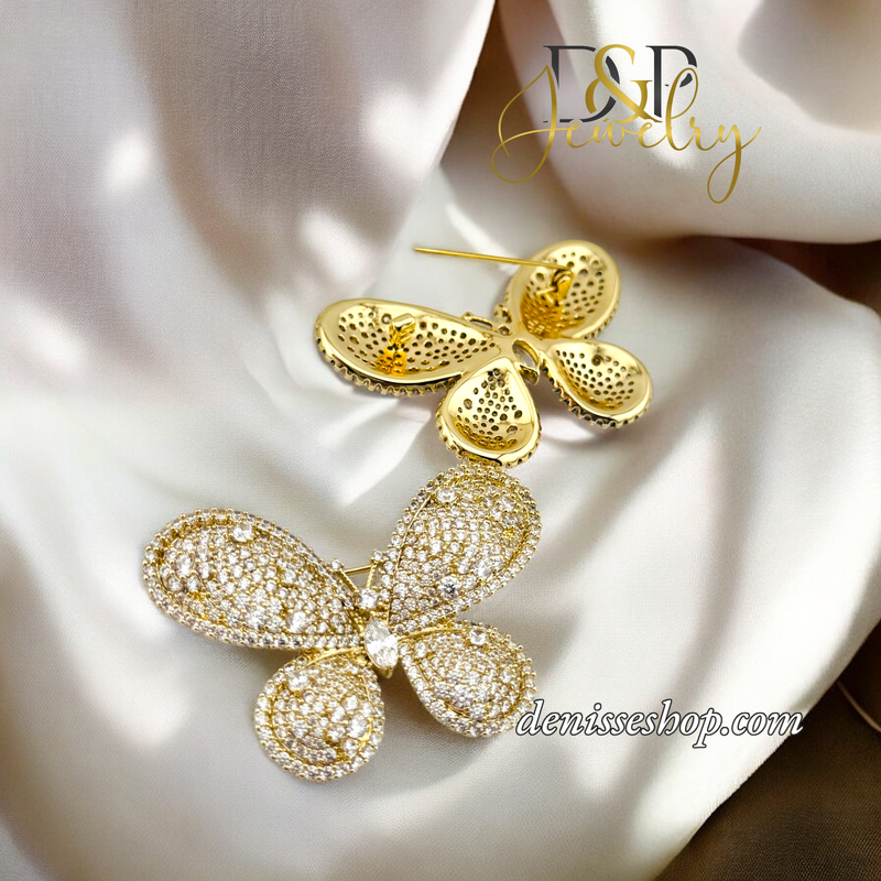 14K BUTTERFLY BROOCH PIN P706