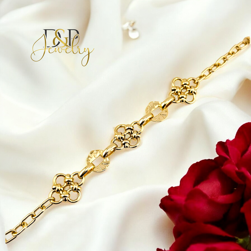14K CLOVER DESIGN BRACELET BR706
