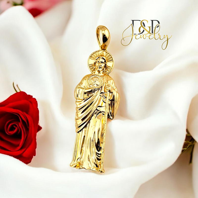 14K ST JUDE BIG PENDANT P789