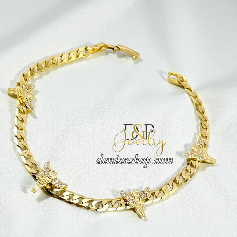 14KGOLD ANGEL BRACELET BR854