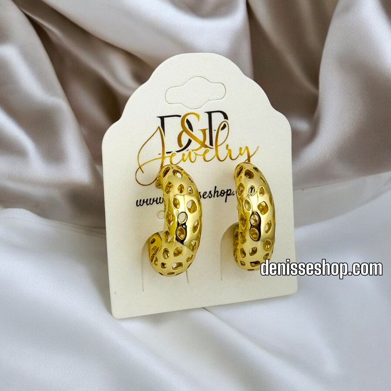 14K GOLD HALF HOOP EARRING HP518