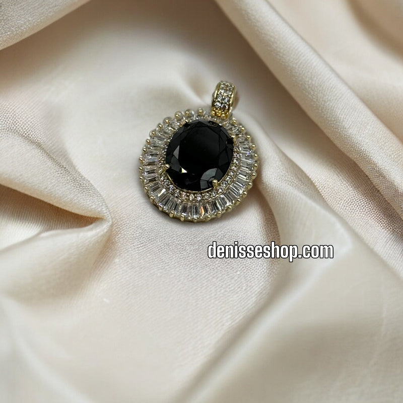 14K ELEGANT BLACK PENDANT P212 (CHAIN NOT INCLUDED)