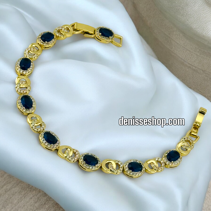 14K BLUE DESIGN BRACELET BR493