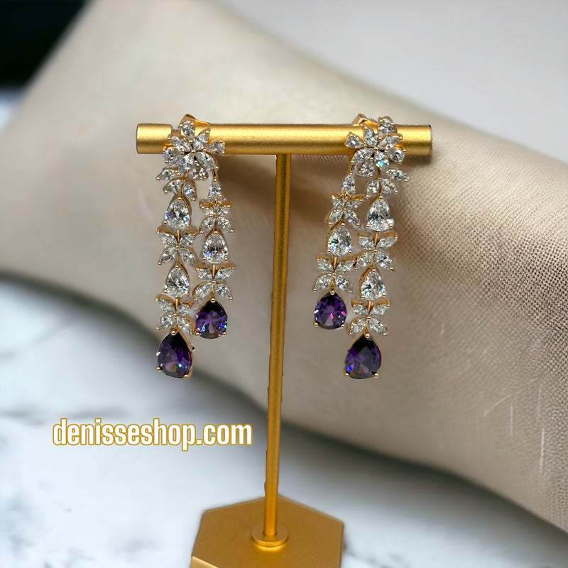 18k Purple Earrings E255