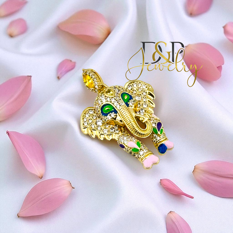 14K ELEPHANT PENDANT P879