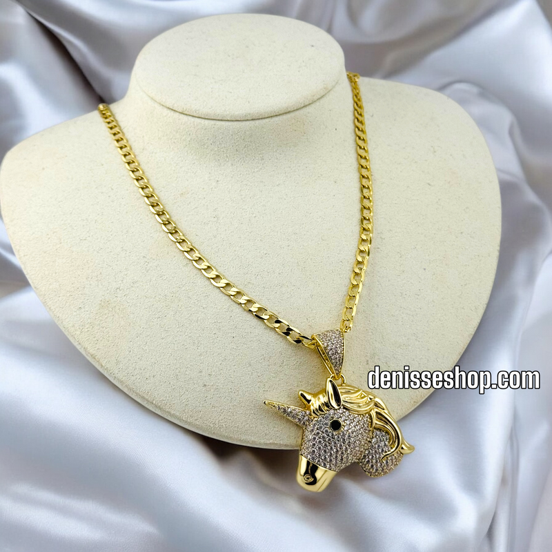 14K UNICORN HEAD PENDANT P592