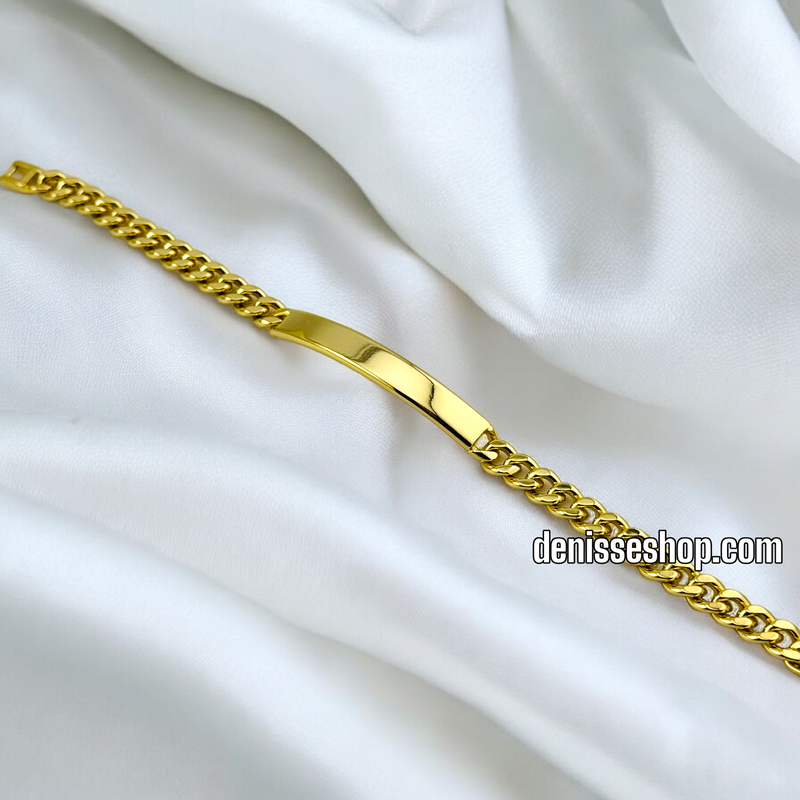 14K GOLD CUBAN BRACELET BR478