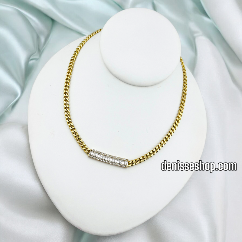 14K ELEGANT CUBAN NECKLACE N222