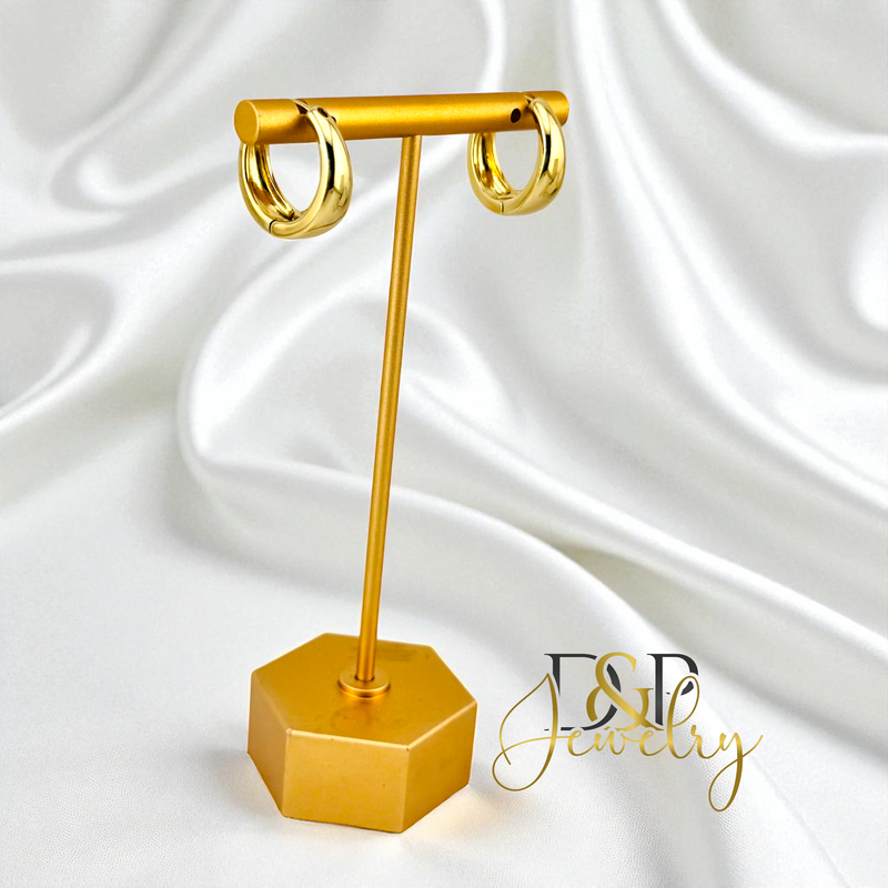 14K GOLD MEDIUM HOOP EARRING HP764