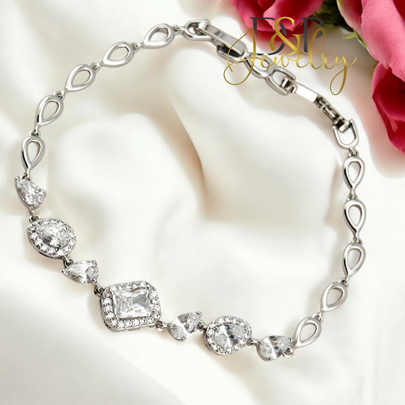 SILVER ELEGANT STONE BRACELET BR735