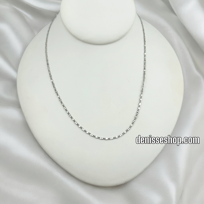 14K SILVER MIRROR DESIGN CHAIN CH055