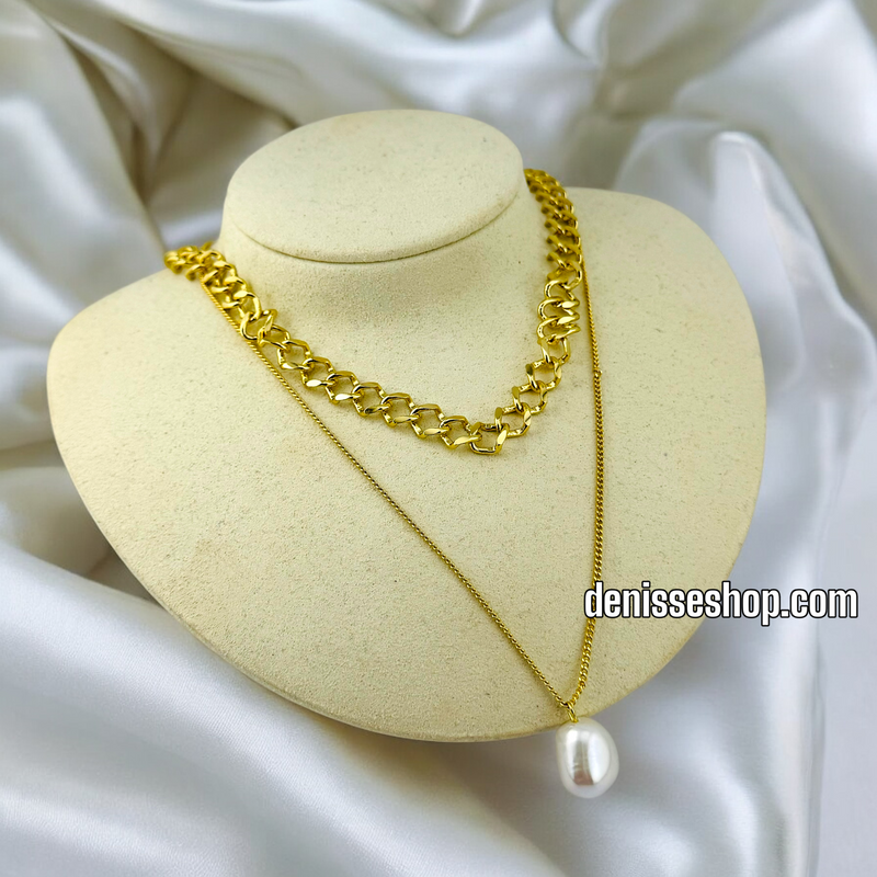 14K WOMAN/SINGLE PEARL NECKLACE N177