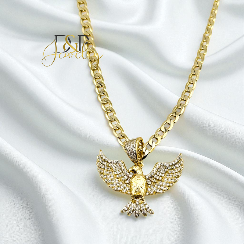 14K GOLD/EAGLE PENDANT P929