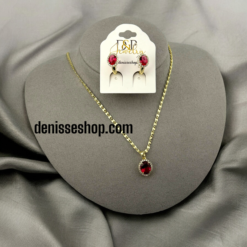 14K RED NECKLACE SET C20