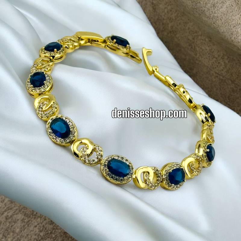 14K BLUE DESIGN BRACELET BR493