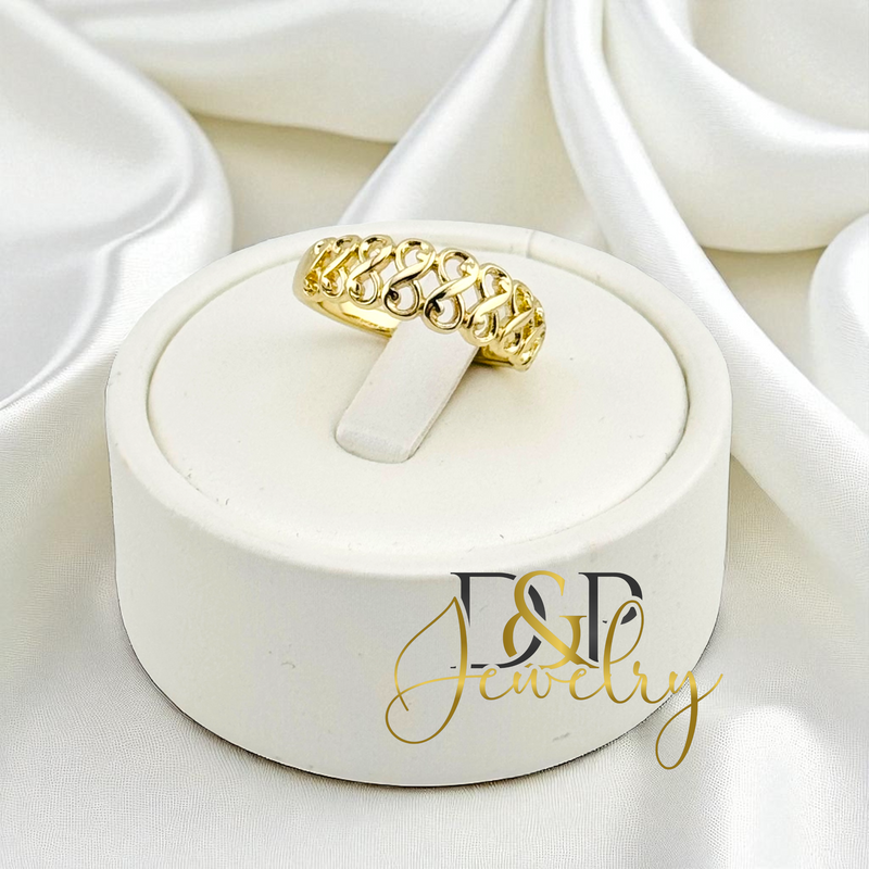 14K INFINITY BAND RING RG386
