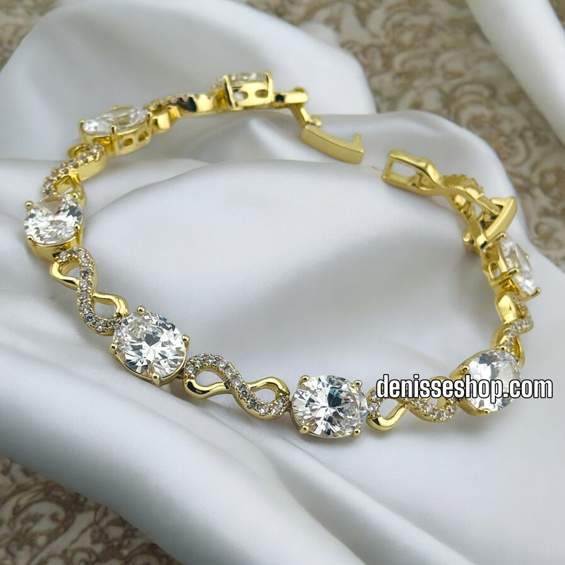 14K /WOMAN LUXURY INFINITY BRACELET BR598