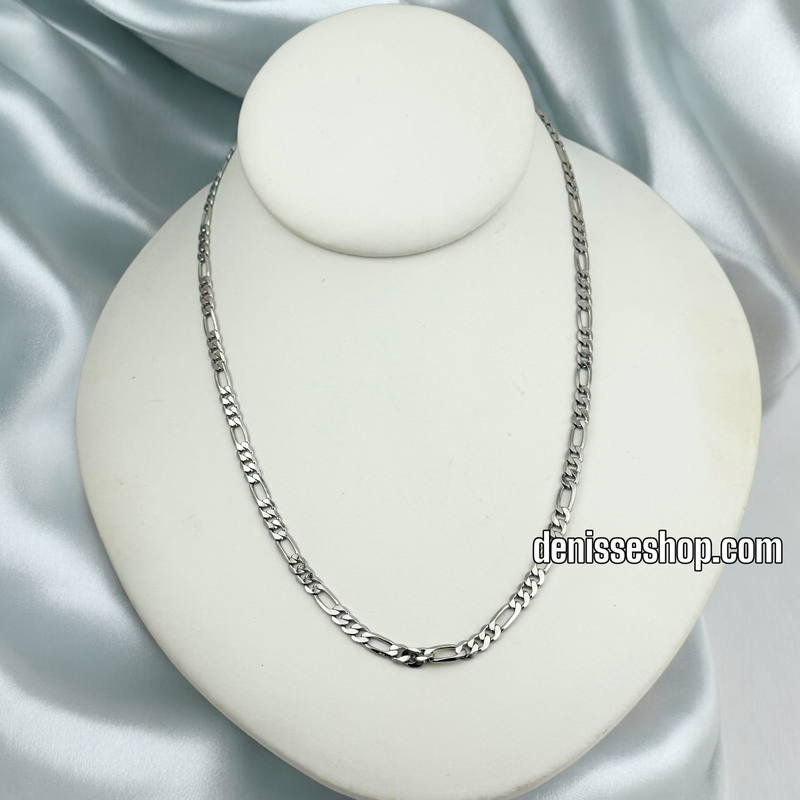 14K SILVER FIGARO DESIGN CHAIN 3MM CH058