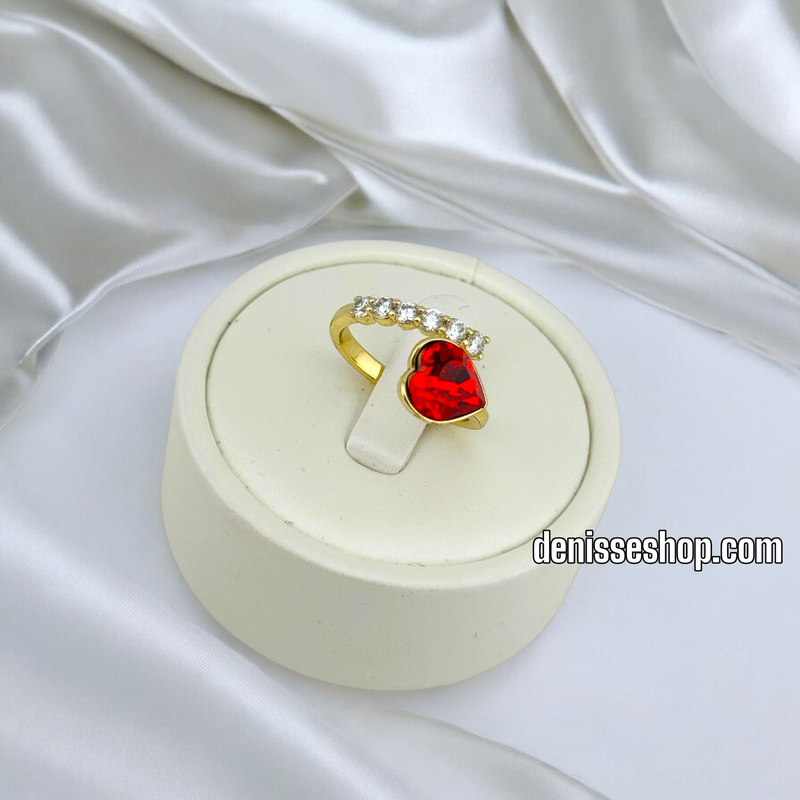 14K ADJUSTABLE RED RING RG344