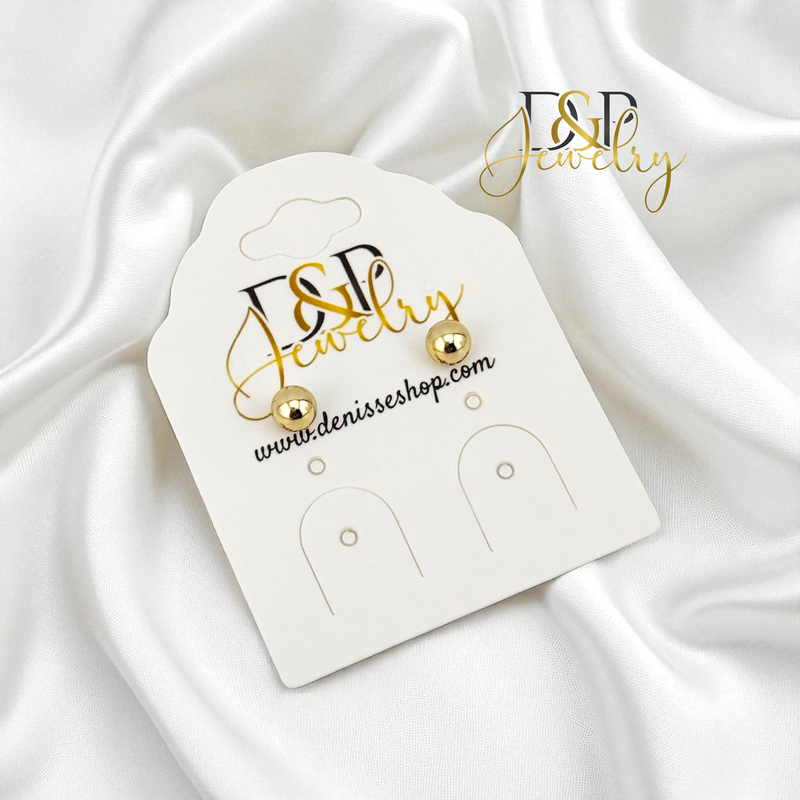 14K GOLD BALL EARRING E979