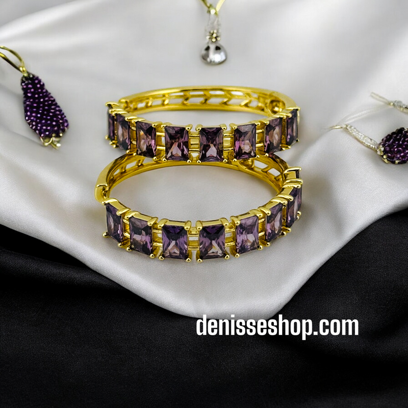 14K PURPLE HOOPS HP442