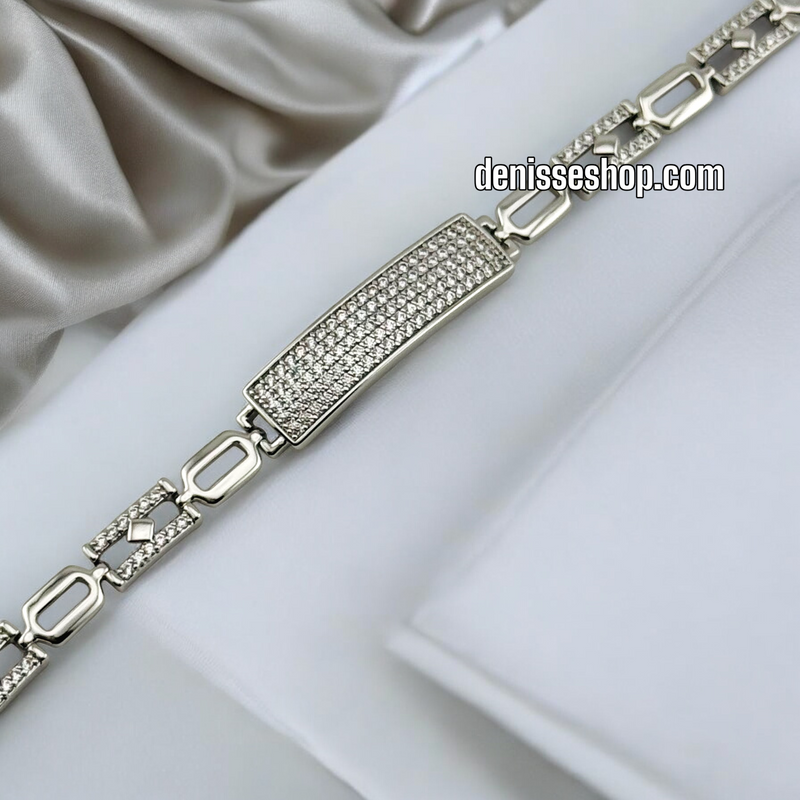 14K WOMEN FASHION SILVER BRACELET BR607