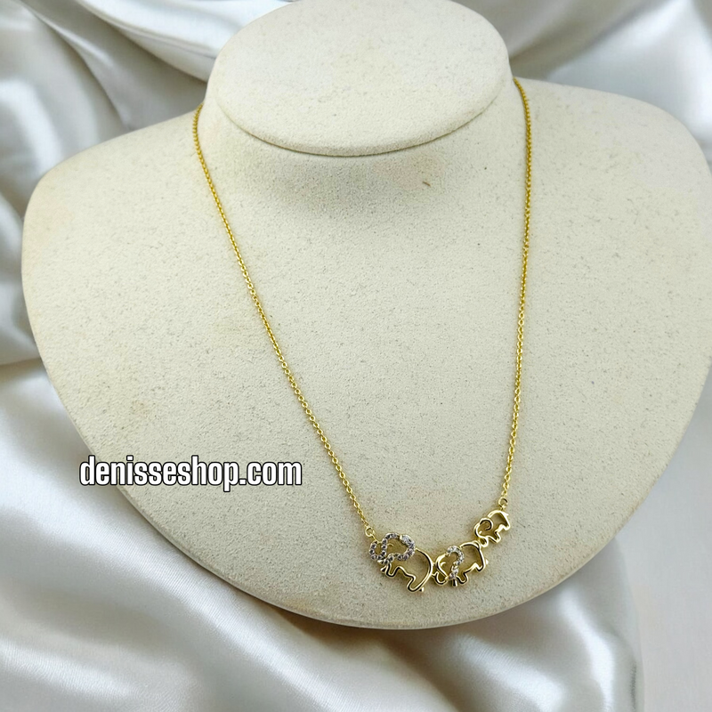 14K ELEPHANTS NECKLACE 18&