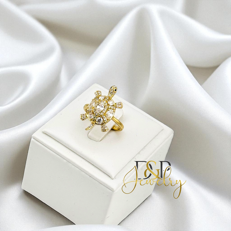 14K TURTLE CHUNKY RING RG423