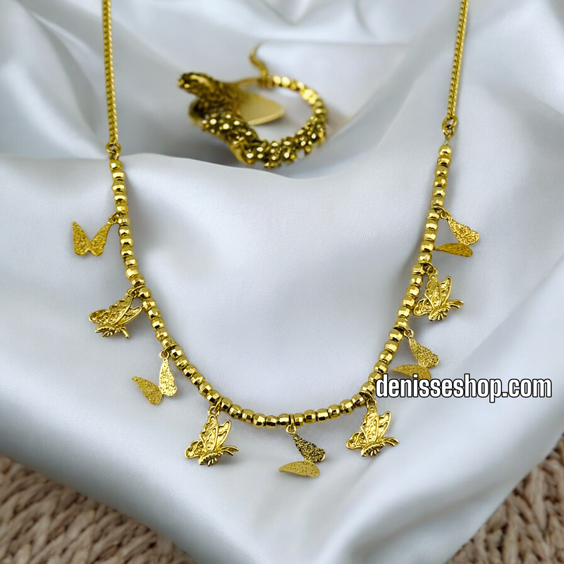 14K BUTTERFLY NECKLACE N135