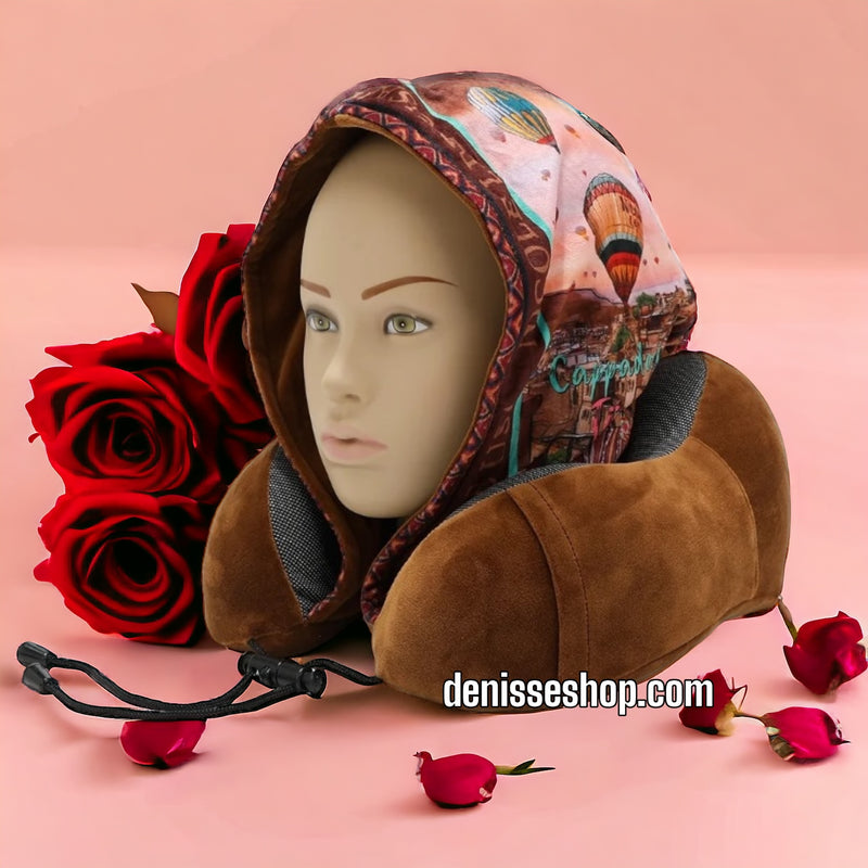 HOODED TRAVEL NECK PILLOW