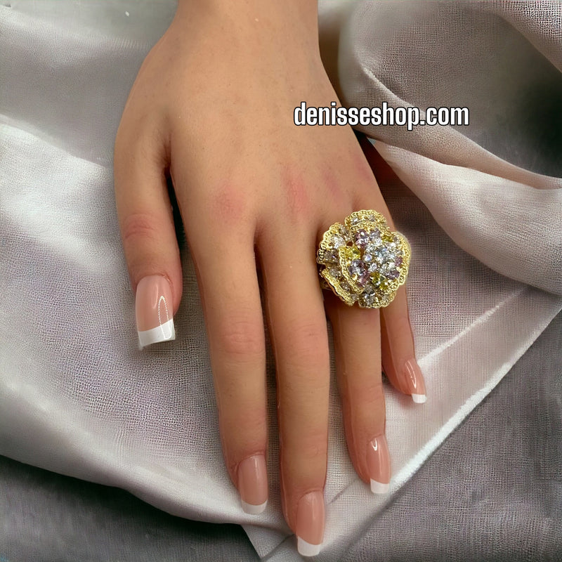 14K White Stone Ring RG92