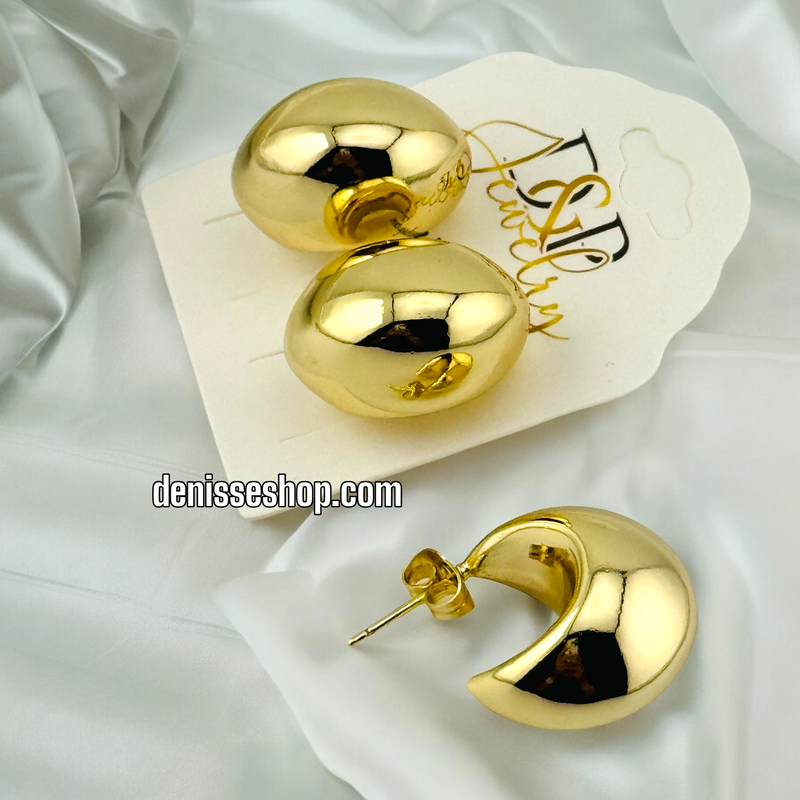 14K FASHION GOLD  EARRING E653