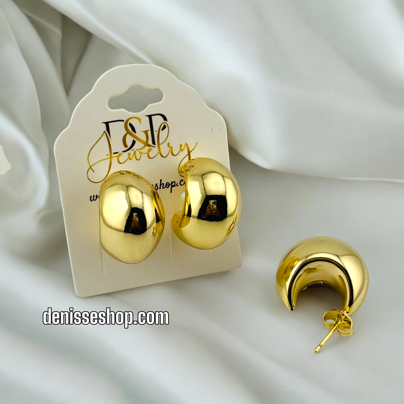 14K FASHION GOLD  EARRING E653