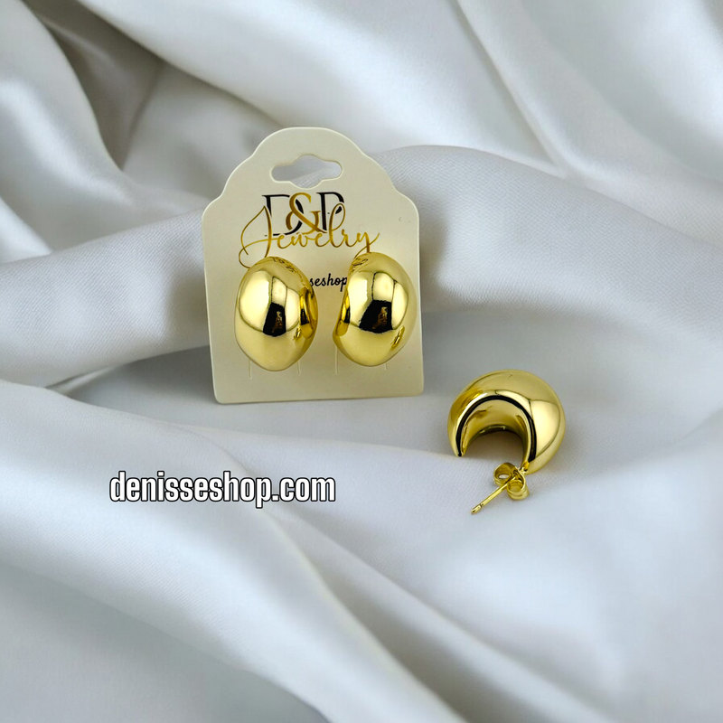 14K FASHION GOLD  EARRING E653