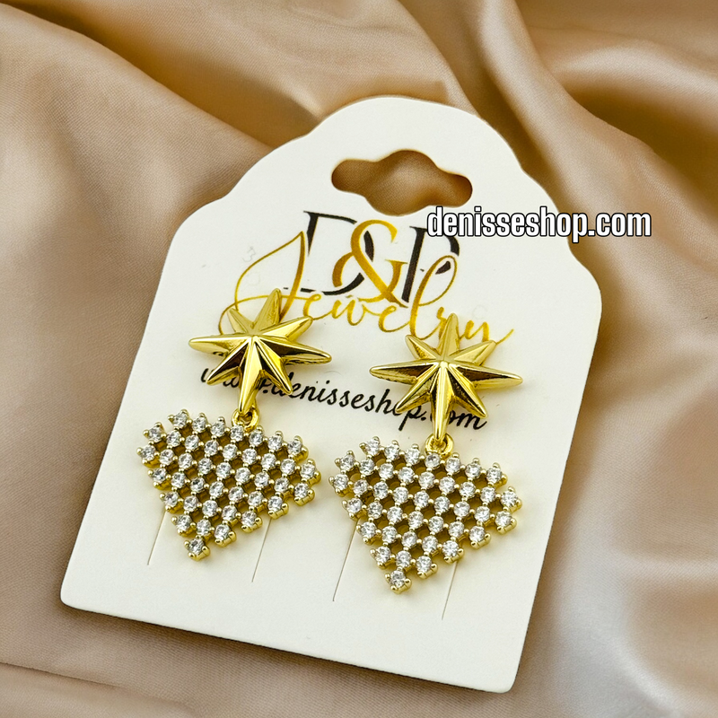 14K HEART EARRINGS E520