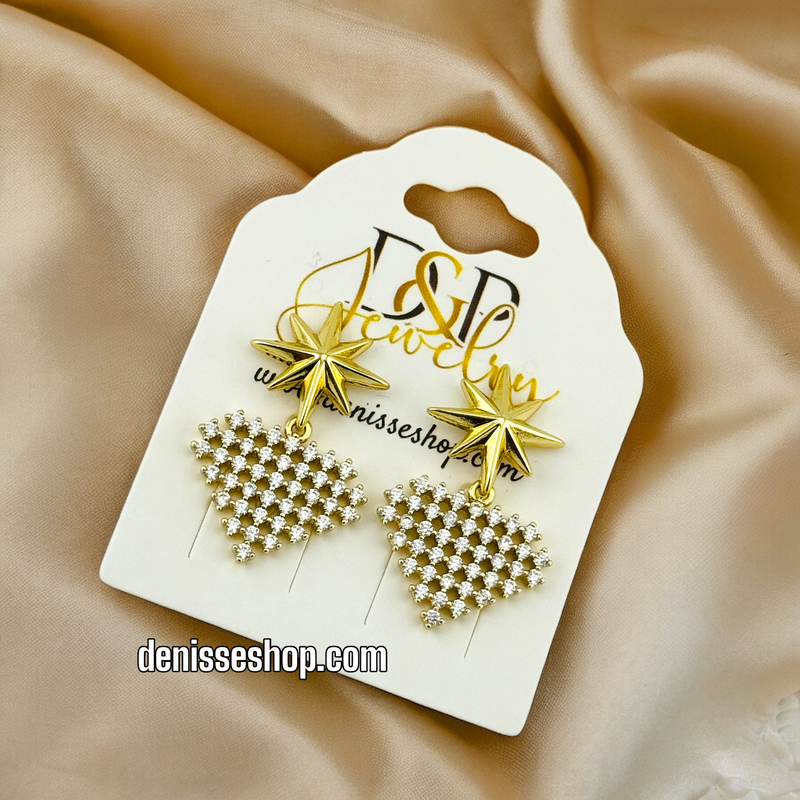 14K HEART EARRINGS E520