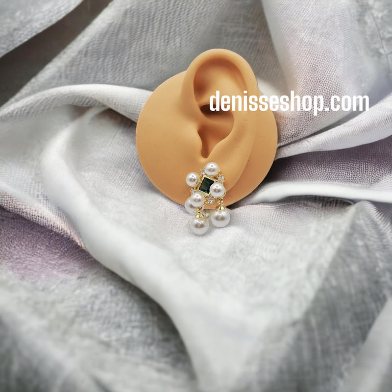 Pearl Green stone Earrings E143