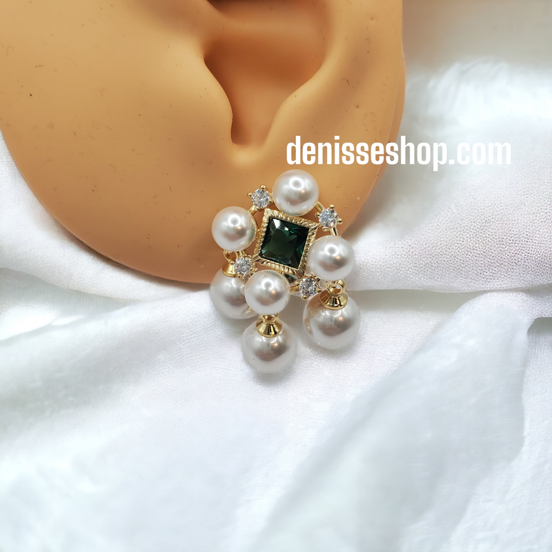 Pearl Green stone Earrings E143