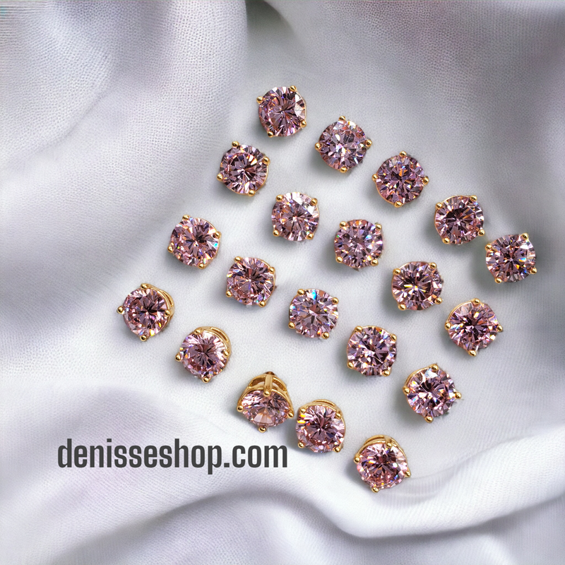 Pink Stone Earrings E145