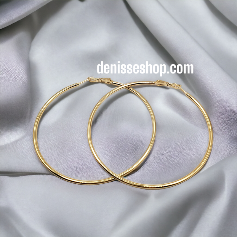 GOLD LARGE HOOPS HP82