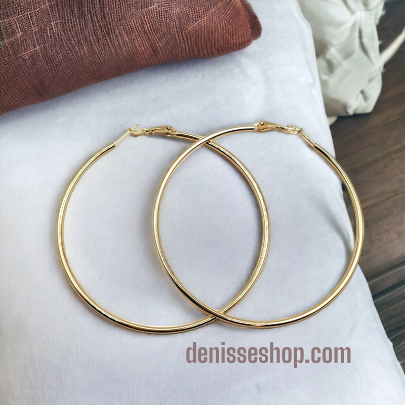 GOLD LARGE HOOPS HP82