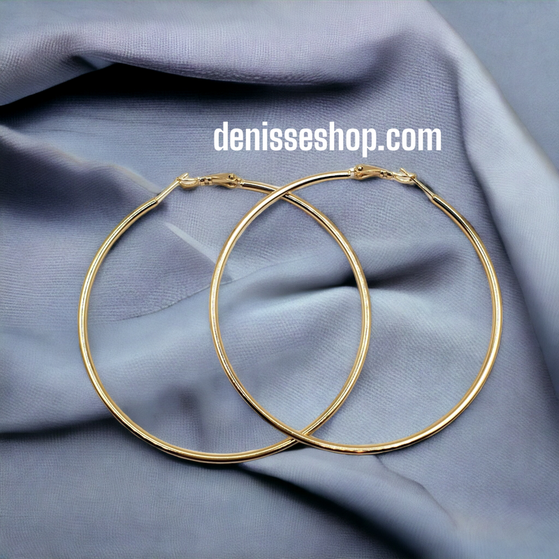 GOLD LARGE HOOPS HP82